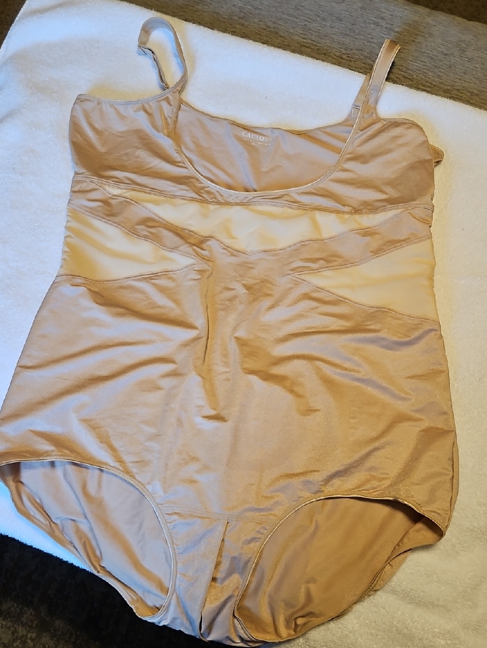 Cacique Nude Shapewear Bodysuit with Adjustable Straps